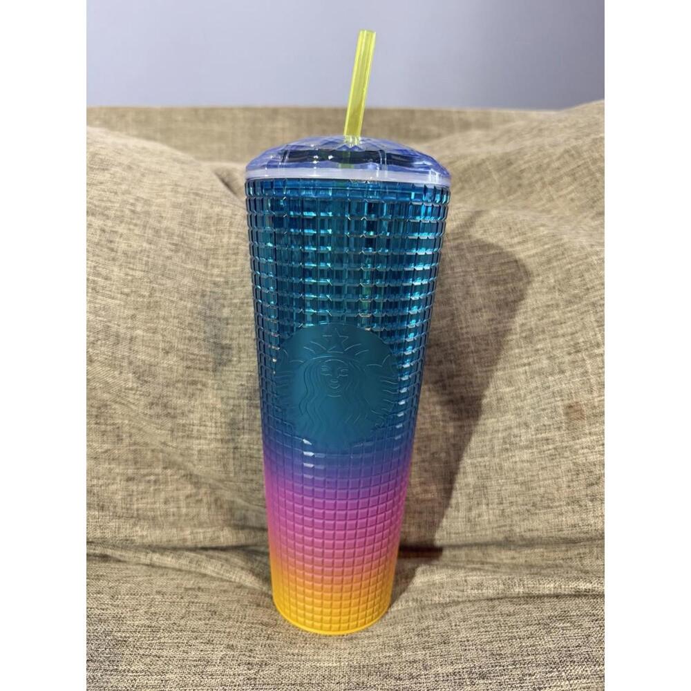 Starbucks Rainbow Pride Tumbler Venti 24oz Plastic Tim Singleton 2023